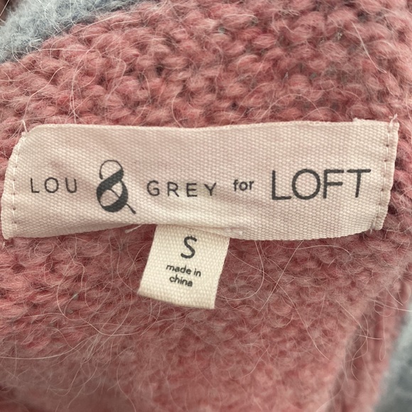 Lou & Grey for Loft Alpaca Wool Blend Striped Sweater Skirt - Picture 3 of 6